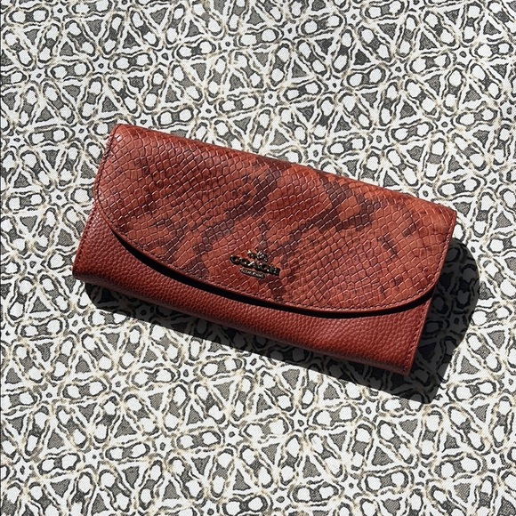 Coach Handbags - COACH- Brown Snake Print Women's wallet - F11928